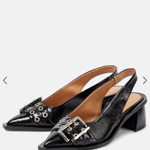 Ganni Feminine Buckle Slingback Pump